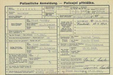 (5b) Policejní přihláška Ladislav Tomíček